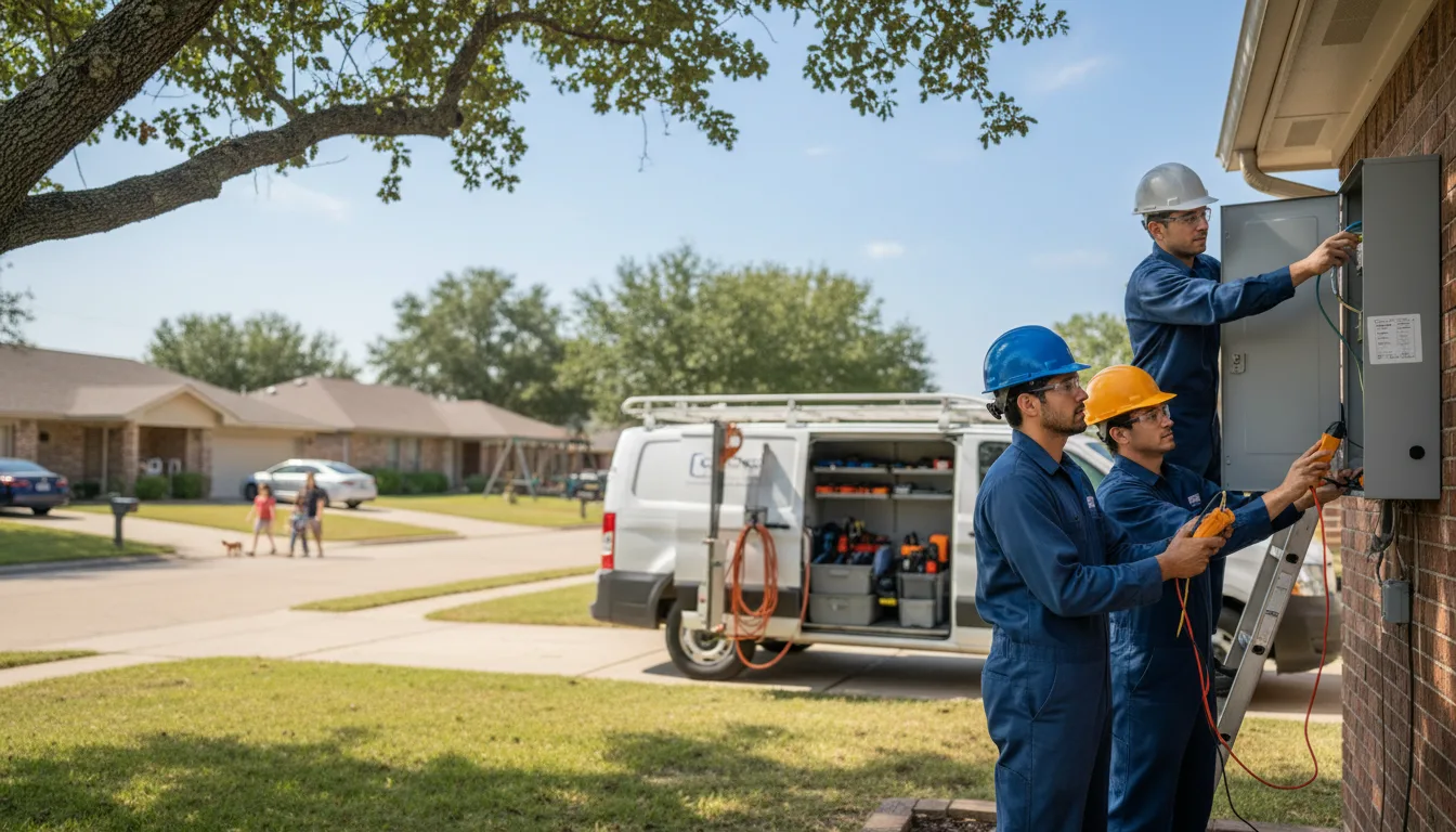 Certified electrician providing emergency electrical services in Comstock, NE